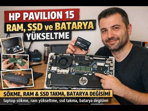 Hp Pavilion 15-cs2019nt Laptop disassembly, RAM & SSD Upgrade | Batarya Değişimi Nasıl Yapılır?