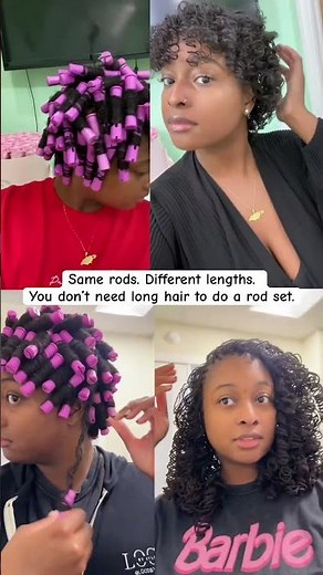 Same perm rod set on my #microlocks / #sisterlocks Different lengths.