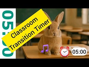 5 Minute Classroom Transition Timer ⏰ | Calm Music & Gentle Countdown for Students