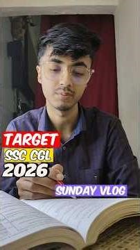 Target SSC CGL 2026 | Sunday Study Vlog #ssc #minivlog #exam
