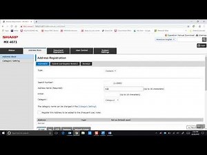 Adding and Deleting addresses Sharp 70 & 71 series machines