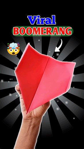 world record paper boomerang, how to make boomerang at home, easy paper flying plane #shorts