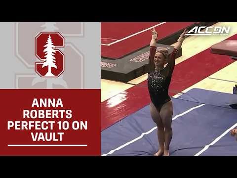 Stanford's Anna Roberts Scores A Perfect 10 On Vault | 2026 ACC Gymnastics