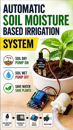 🌱 Automatic Soil Moisture Based Irrigation System 💧⚡ #arduinoproject #jagstech #arduino #smartpump