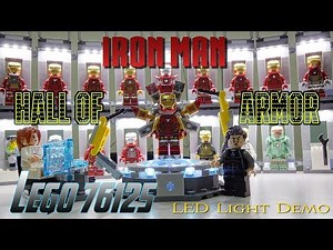 Lego 76125 Iron Man Hall of Armor LED Installed Demo