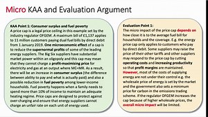 Energy Price Cap - Analysis and Evaluation Arguments