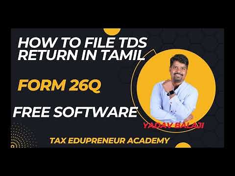 How to file TDS return Form 26Q in Tamil #tds #form26Q