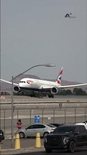 BOEING 787-9 *British Airways* LANDING AT LAS 4K #plane