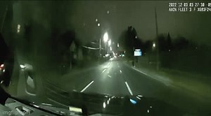 15K views · 310 reactions | An alleged drunk driver in Lansing went airborne and nearly hit several houses before rolling into the street https://www.wlns.com/news/local-news/lansing-police-dash-cam-catches-alleged-drunk-driver-going-airborne/ | WLNS-TV | Facebook