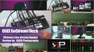 Osee's GoStream Deck seamlessly integrates powerful functions into a compact device. It features a full functional production switcher, a multiview, a standard audio mixer, a direct-to-web stream engine, a video recorder, a video player, and built-in comprehensive controls. Connecting GoStream Deck to a portable monitor for multiview and to a number of HDMI or UVC cameras allows you to effortlessly set up a live stream event like a seasoned professional. Video Input： IN 1~4 HDMI Input USB 2 Webc