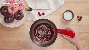 Professional Meat Thermometer Digital, ±0.5℉ NIST Certified Accuracy, Instant Read Food Thermometer for Cooking Grill, Fully Waterproof, Auto-Rotate Backlit Display, Motion-Sensing On/Off, Red