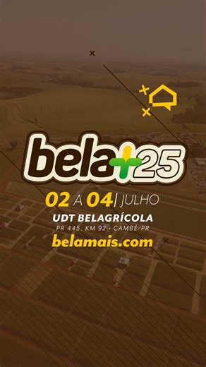 André Aguirre tem um convite especial para você, produtor rural! No Bela , apresentaremos soluções reais para a sua safra de inverno, com campo demonstrativo, especialistas que falam a sua língua e condições comerciais especiais. 🗓 Dias 2, 3 e 4 de julho 📍 UDT Belagrícola (Cambé/PR) Inscreva-se agora em: www.belamais.com #Belagrícola #BelaMais25 #MinhaCasaÉoCampo | Belagrícola