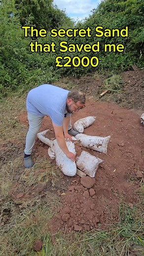 Building a base for concrete from sand #building #concrete #offgrid #offgridliving #farm #farmlife #homestead | Field to Farm