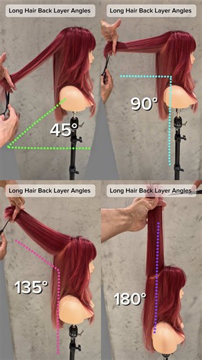 Long Hair Back Layer Angle Comparison | DECO Method