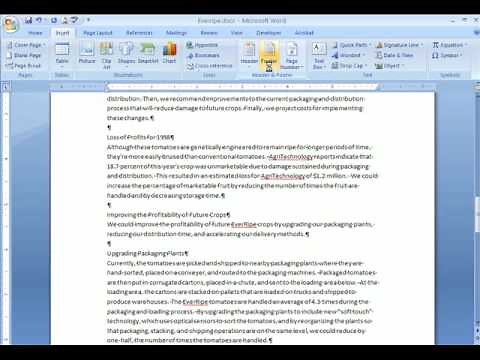 section breaks word 2007