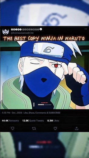 Kakashi Hatake The Copy Ninja #naruto #kakashivsitachi #kakashivsobito #animeshorts #shorts