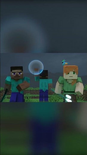 Alex and Steve vs Herobrine Fight! Minecraft Animation