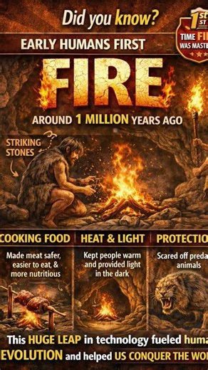 The First Fire: Humanity’s Greatest Discovery #prehistoric #firstever #gk #factshorts #earthhistory