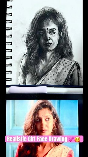 How to Draw a Realistic Portrait of a Girl:Step by Step Tutorial❤️💕😱😱#girl #face #art #easy #yt