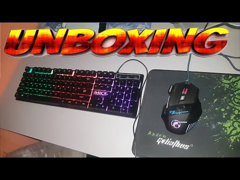 UNBOXING IMICE GAMING KEYBOARD AND IMICE GAMING MOUSE