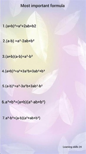 Polynomial important formula #maths#formula