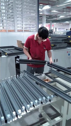 Aluminum Window Frame Assembly Process #window #factory