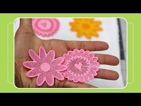 Beginner Machine Embroidery Project #2- Free standing lace tutorial