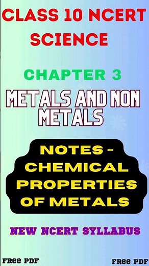 Chemical Properties of Metals Class 10 Science|Ch- 3 Metals and Non metals|#shorts #class10science