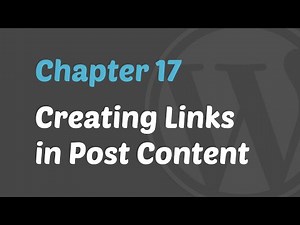 WordPress 101 - Creating Links in Post Content