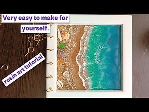 "DIY Resin Wall Key Holder 🌊✨ | Beautiful Beach Design with Seashells"