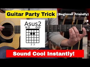 Learn This EASY Guitar Party Trick For Beginners - Only Move 1 Finger!