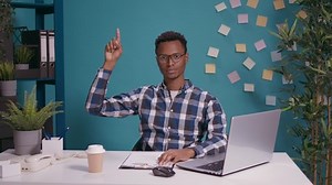 Serious Person Pointing Index Finger Office Stock Footage Video (100% Royalty-free) 1087333799 | Shutterstock