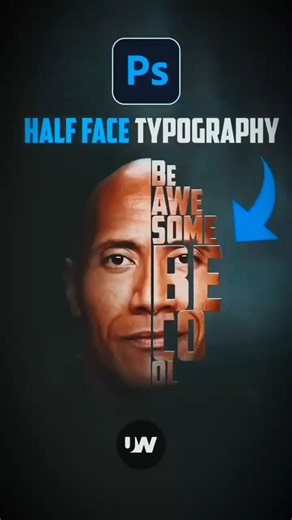 half face typography #adobephotoshop #illustrator #adobeillustrator