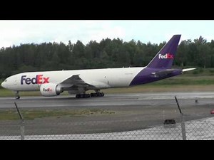 Fedex 777-200LR Takeoff from Anchorage Airport