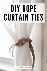 DIY Rope Curtain Tie Backs - an Easy Nautical Jute Rope Project