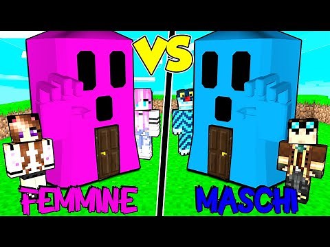 CASA FANTASMA MASCHI CONTRO FEMMINE SU MINECRAFT!!