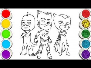 PJ Masks Easy Painting, Coloring for Kids, Toddlers
