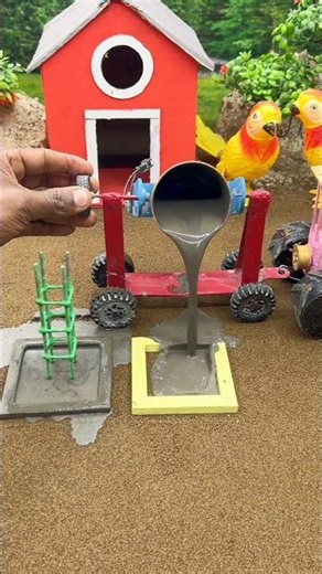 DIY Mini Construction | 2 Mini Pillars construction With Strong Base #shorts #youtubeshorts