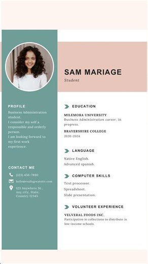 Sample CV for all