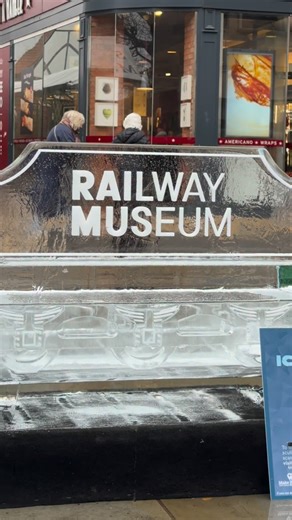 The Visit York Ice Trail is back for 2026! 🧊 This Saturday 7 and Sunday 8 February, York has been transformed into ‘An Enchanted City’ with over 30 ice sculptures on display, including our very own ‘All Aboard for Railway Stories’! 🚂 Inspired by the LMS ‘Crab’ on display in Station Hall, you can find our sculpture on Parliament Street! 📸 Make sure to tag us in your photos if you find it! | National Railway Museum