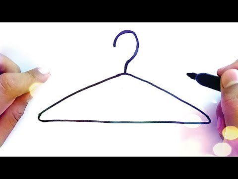 COMO DIBUJAR UN GANCHO DE ROPA paso por paso | dibujos para niños | como dibujar un gancho facil
