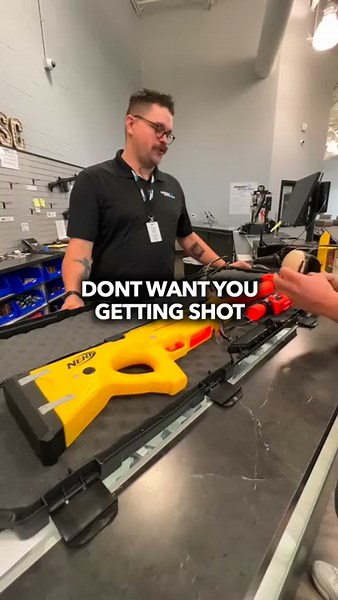 Nerf Gun at a Gun Range 😂