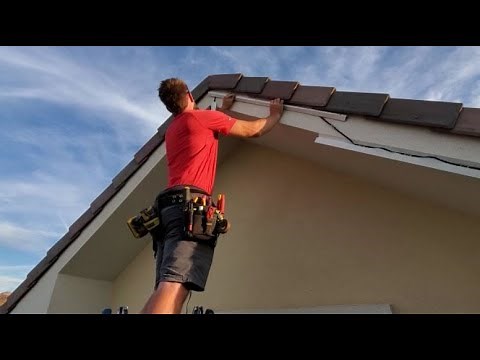 Installing EverLights Channel On A Peak - DIY Permanent Christmas Light #permanentchristmaslights