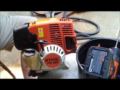 Stihl FS130 Decarbon Engine Maintenance & Valve Service