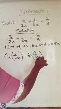 Can You Solve This Fraction Equation? #maths #studyguide #mathematics .