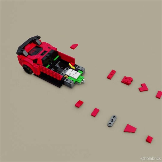 Ferrari SF90 XX Stradale car fast build #lego