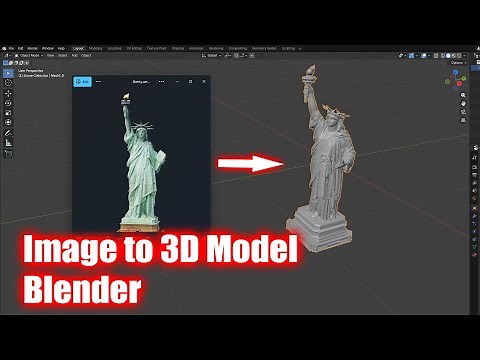 How to convert image to 3d model in blender