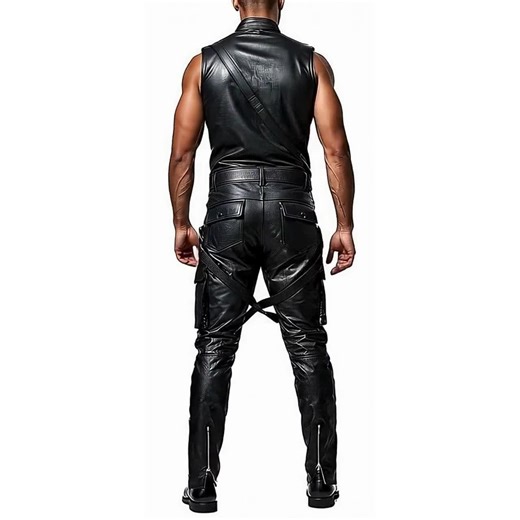 Men's Genuine Leather Tactical Bodysuit | Cyberpunk Biker Outfit - Etsy