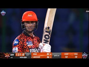 Abhishek Sharma batting highlights 46* runs (11) balls 6,6,6,6,6,6 highlights | SRH vs DC IPL 2024