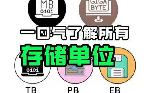 一口气带你了解所有存储单位